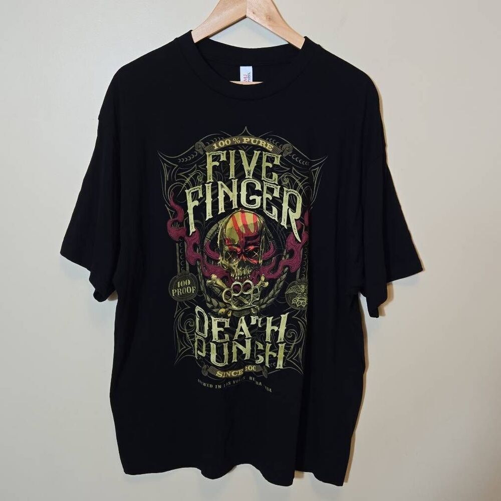 Five Finger Death Punch Black Band Tee T-shirt‎ Size 2XL